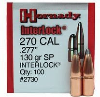 HORNADY .277 130G SP INTERLOCK Projectiles