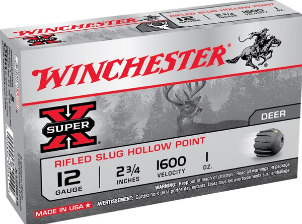 WINCHESTER SUPER X 12G SLUG 28GM HOLLOW POINT 5 PACK