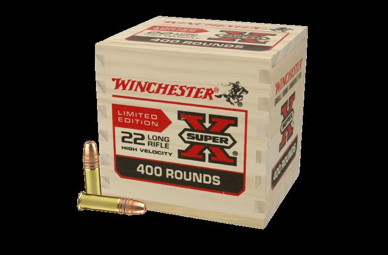 WINCHESTER .22 36GN HP SUPER X WOODEN BOX 400 Rounds