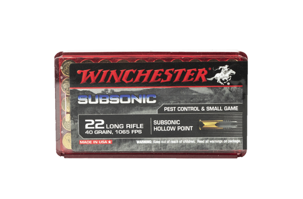 WINCHESTER .22 40GN SUBSONIC 1065FPS