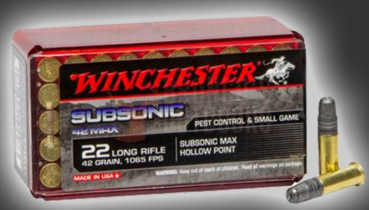 WINCHESTER .22 42GN SUBSONIC 1065FPS