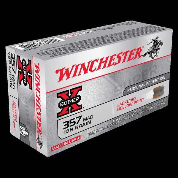 WINCHESTER .357 158GN JACKETED HOLLOW POINT 50 PACK