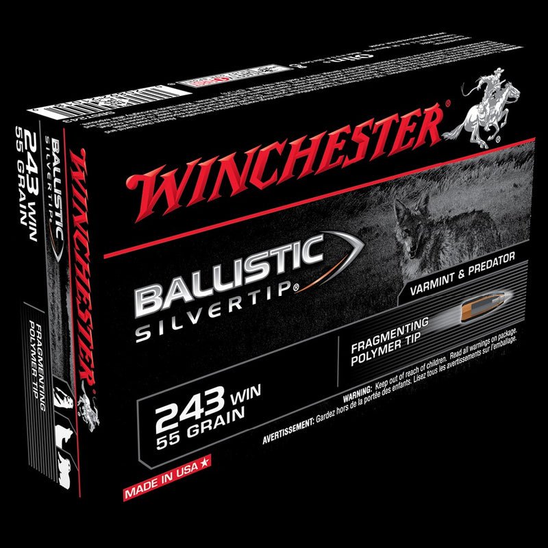 Winchester .243 55G BALLISTIC SILVER Tip Ammunition