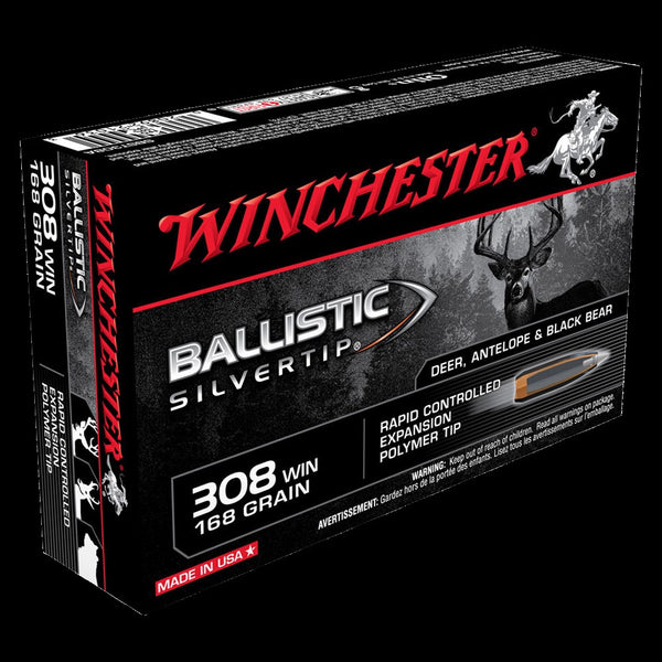 Winchester .308 168G BALLISTIC SILVERTIP 20 PACK