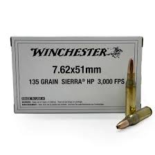 WINCHESTER 7.62X51 135GN HP 20 PACK 