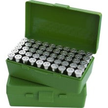 MTM P50-9M-10 50 RND HINGED TOP AMMO BOX GREEN 9-38SUP