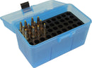 MTM H50-RM-24 50 RND HANDLED AMMO BOX BLUE .243