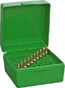 MTM RS-100-10 100 RND HINGED TOP AMMO BOX GREEN .223 GREEN