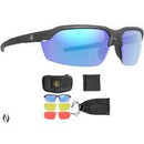 LEUPOLD SUNGLASSES TRACER MATTE BLACK BLUE MIRROR, INC YELLOW & RED LENS 