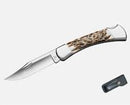 BUCK FOLDING HUNTER ELK NICKEL HDLE LIMTED EDITON 
