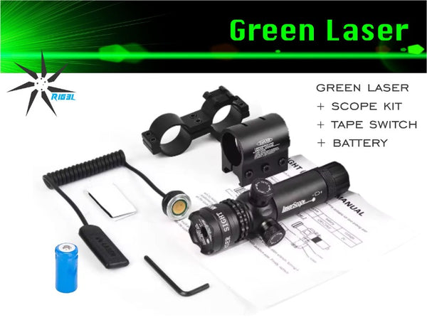 EAGLEYE GREEN LASER + SCOPE KIT INC BATTERY