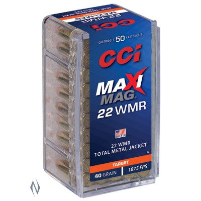 CCI 22WMR MAXI MAG 40GR TMJ 1875FPS C23