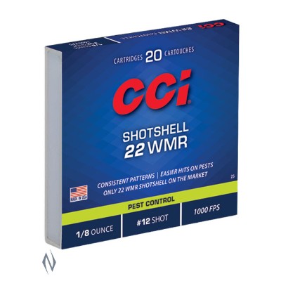 CCI 22WMR SHOTSHELL 20PK C25