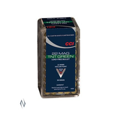 CCI 22WMR TNT GREEN 30GR HP 2200FPS C60 