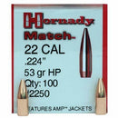 HORNADY .224 53G HP MATCH 100 PACK