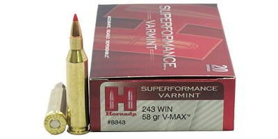 HORNADY .243 58G V-MAX SUPERFORMANCE Ammunition
