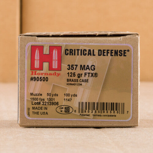 HORNADY .357 125GR FTX