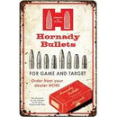 HORNADY BULLETS RUSTIC TIN SIGN 99145H