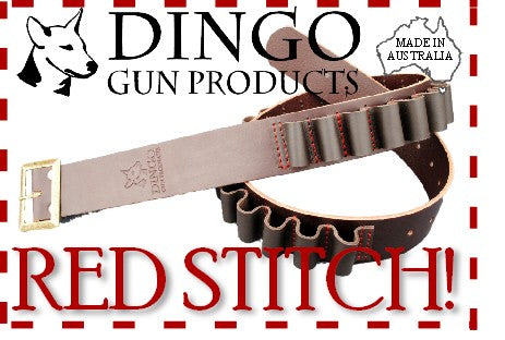 DINGO LEATHER 12G SHOT BELT RED STITCH DO NOT USE