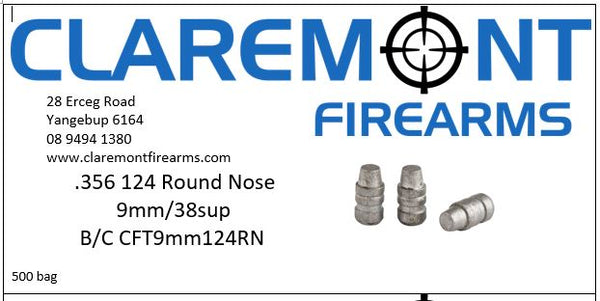 CENTRE FIRE TARGET .356 124 ROUND NOSE
