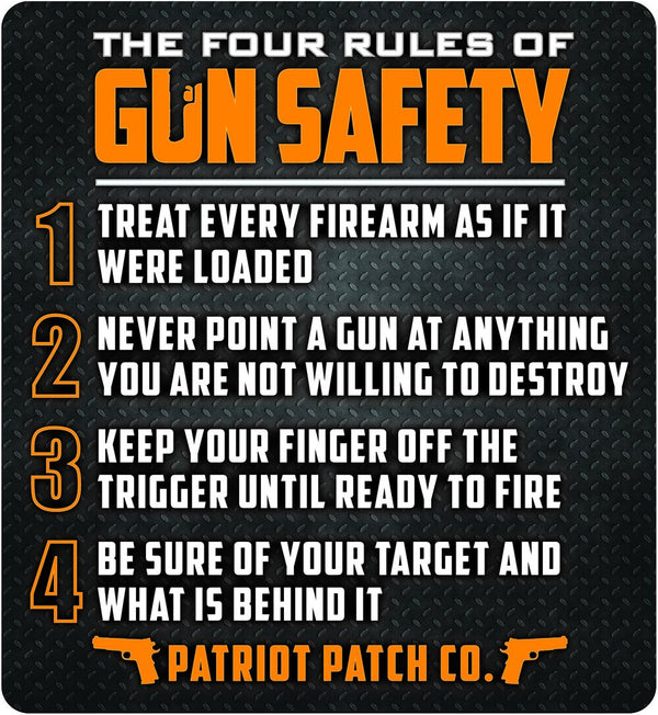4 Rules OF GUN Saftey Decal - PATRIOT PATCH Co
