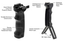 LEAPERS UTG PISTOL GRIP WITH COLLAPSIBLE INTERNAL BIPOD