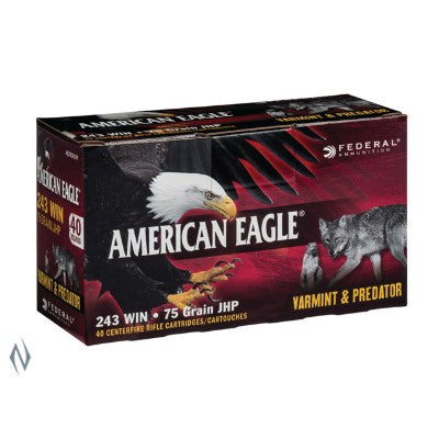 FEDERAL AE .243 75GN HOLLOW POINT 40 PACK