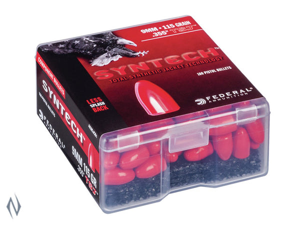 FEDERAL SYNTECH 9MM 115GN PROJECTILES 100PK