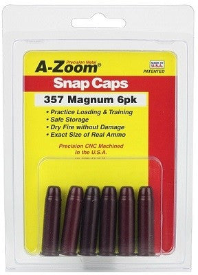 A-ZOOM .357 BLUE SNAP CAPS 12 PACK