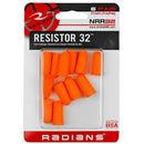 RADIANS RESISTOR 32 FOAM EAR PLUGS ORANGE 6PAIR