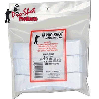 PRO SHOT.17-.22 CLEANING PATCH 1000PK