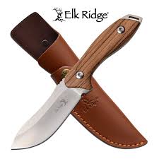 ELK RIDGE DROP POINT BIRCHWOOD KNIFE