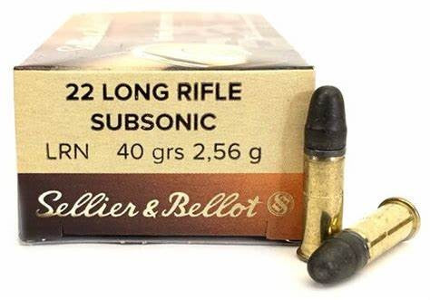 SELLIER & BELLOT .22 SUBSONIC HP 40GN