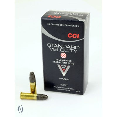 CCI .22LR STANDARD Velocity 40GR SOLID 1070FPS